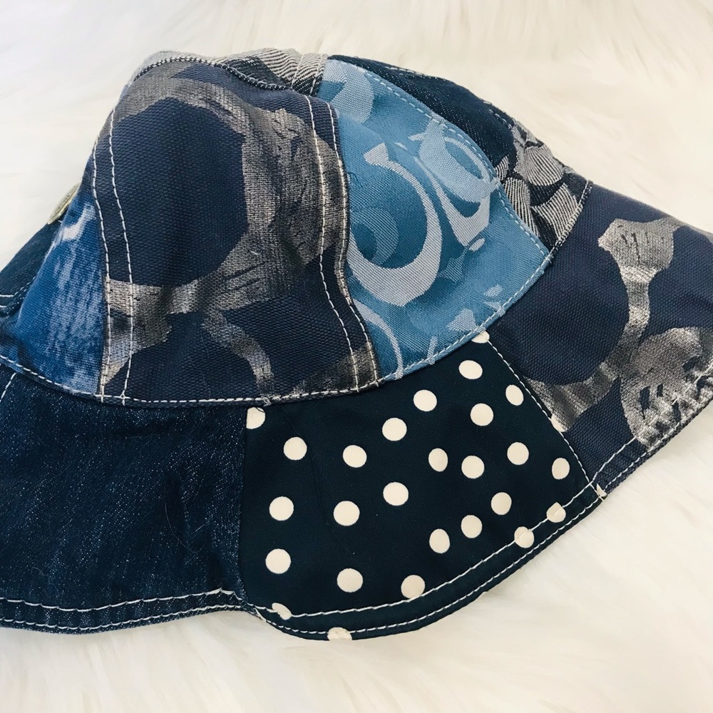 Coach-Denim Patchwork Floppy Hat - image 3